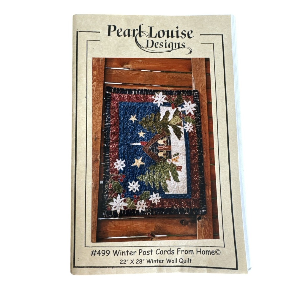 Pearl Louise Designs Winter Wall Quilt Pattern #499 Winter Post Cards From Home